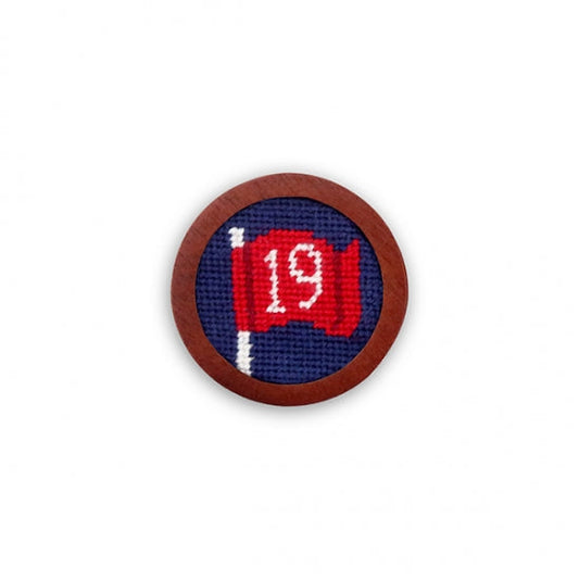 19th Hole Needlepoint Golf Ball Marker by Smathers & Branson - Country Club Prep