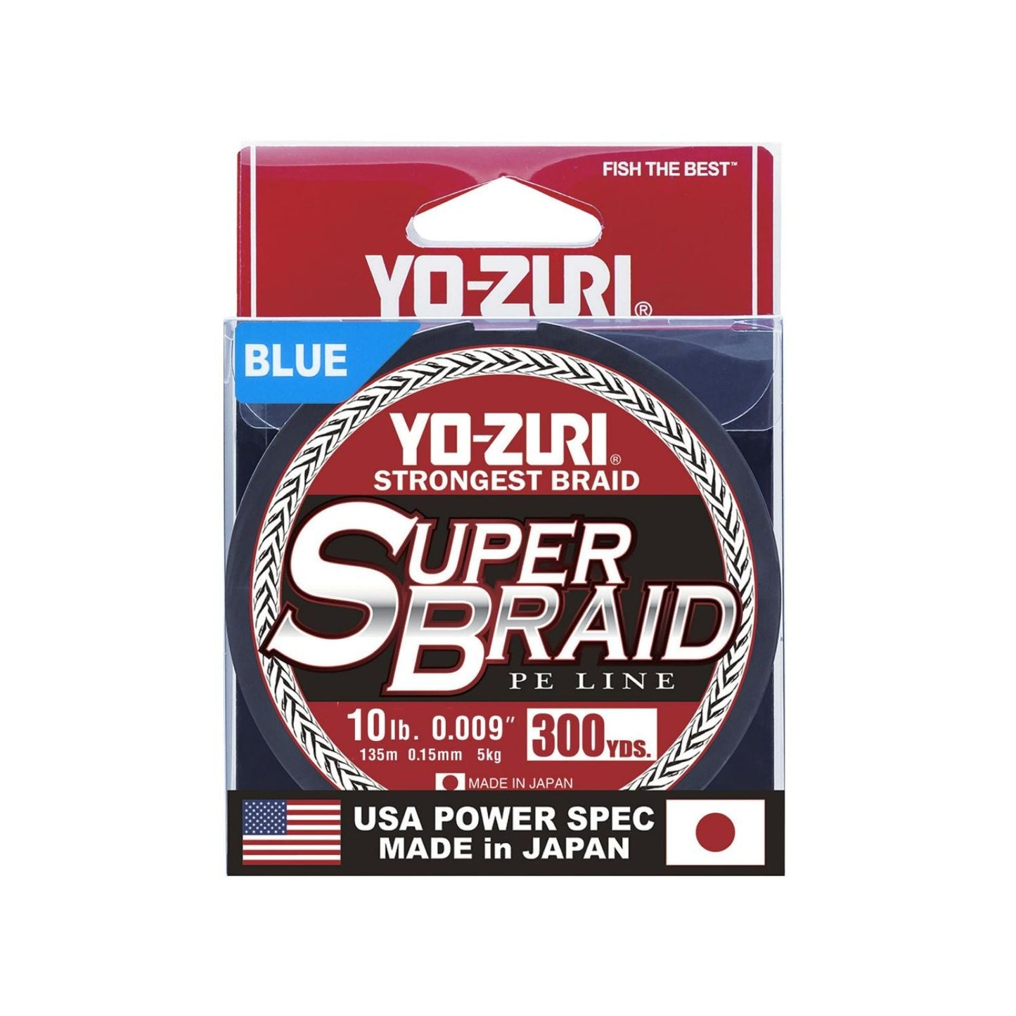 Blue 300YD 10LB Yo-Zuri Super Braid spool Line
