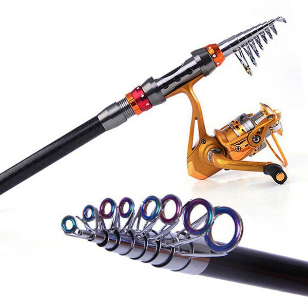Telescopic Fishing Rod Carbon Spinning Sea Fishing Pole - GhillieSuitShop