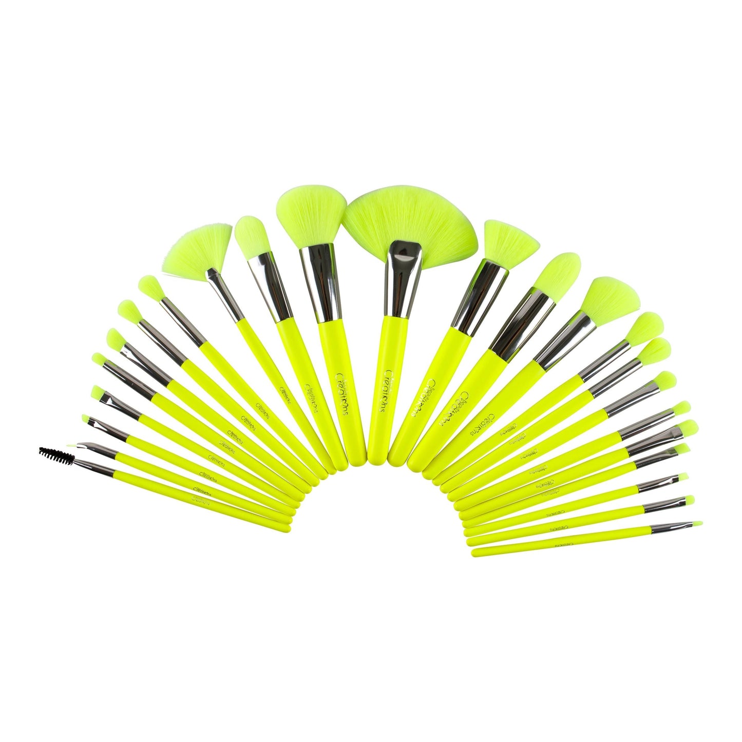 BC-B24NY : The Neon Yellow 24 Piece Brush Set 3 PC