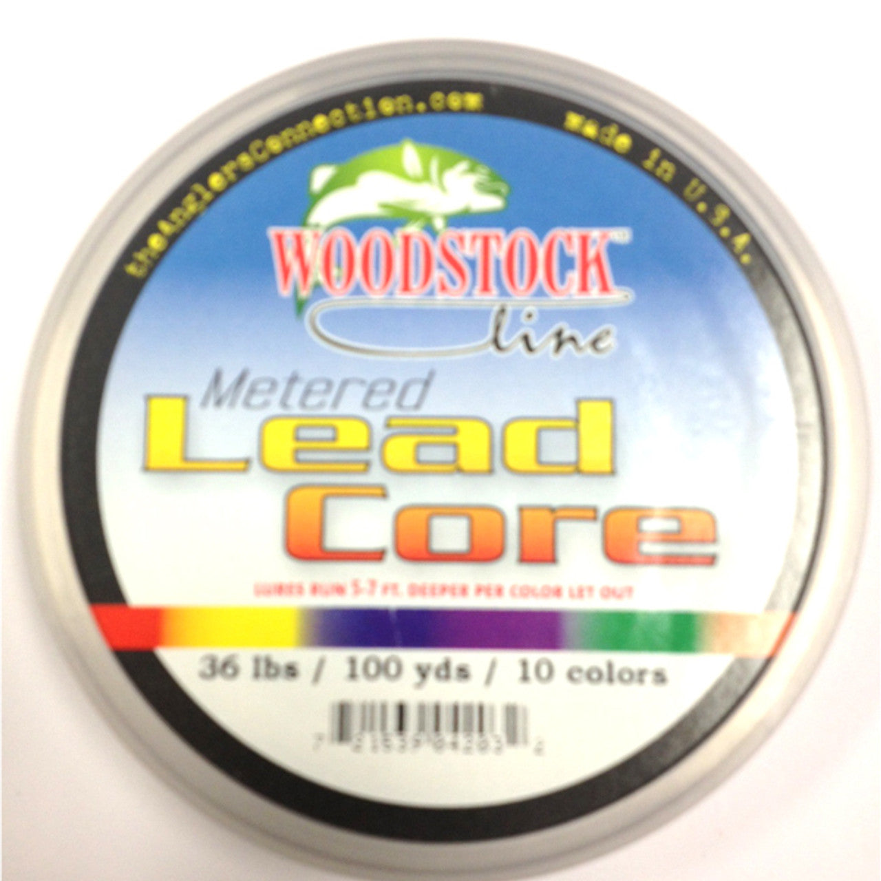 WOODSTOCK METERED LEAD CORE 45 LB 100 YDS 10 COLORS